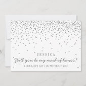 Bent u mijn dienstmeisje? ZilverConfetti Kaart (Voorkant)