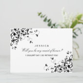 Bent u mijn dienstmeisje? Zwart-witzwitjes Kaart (Staand voorkant)