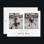 Bent u mijn dochter van eerbetoon twee fotokaarten bedankkaart<br><div class="desc">Het moderne en elegante ontwerp gedrukt Persoonlijk Manuscript zal u Mijn lid van het ScheerVoorstel Twee Kaart van de Foto zijn die met jouw tekst kan worden aangepast. Klik op de knop "Aanpassen" en gebruik onze ontwerptool om deze sjabloon te wijzigen. Bekijk de grafische kunstontwerpopslag voor andere producten die bij...</div>