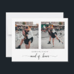 Bent u mijn dochter van eerbetoon twee fotokaarten bedankkaart<br><div class="desc">Het moderne en elegante ontwerp gedrukt Persoonlijk Manuscript zal u Mijn lid van het ScheerVoorstel Twee Kaart van de Foto zijn die met jouw tekst kan worden aangepast. Klik op de knop "Aanpassen" en gebruik onze ontwerptool om deze sjabloon te wijzigen. Bekijk de grafische kunstontwerpopslag voor andere producten die bij...</div>