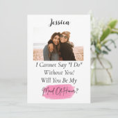 Bent u mijn dochter van het eervolle voorstel foto feestdagenkaart (Staand voorkant)