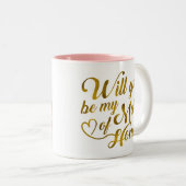 Bent u mijn eerbetoon? tweekleurige koffiemok (Voorkant rechts)