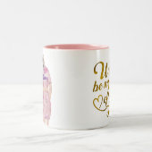 Bent u mijn eerbetoon? tweekleurige koffiemok (Center)