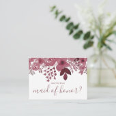 Bent u mijn eerwaarde Burgundy Floral? Informatiekaartje (Staand voorkant)