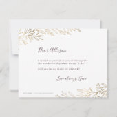 Bent u mijn eerwaarde Gilded gold botanical? Kaart (Achterkant)