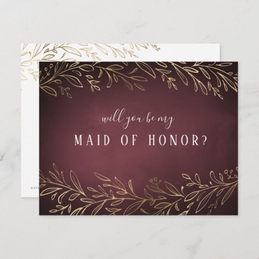 Bent u mijn eerwaarde Gilded gold botanical? Kaart (Voorkant / Achterkant)