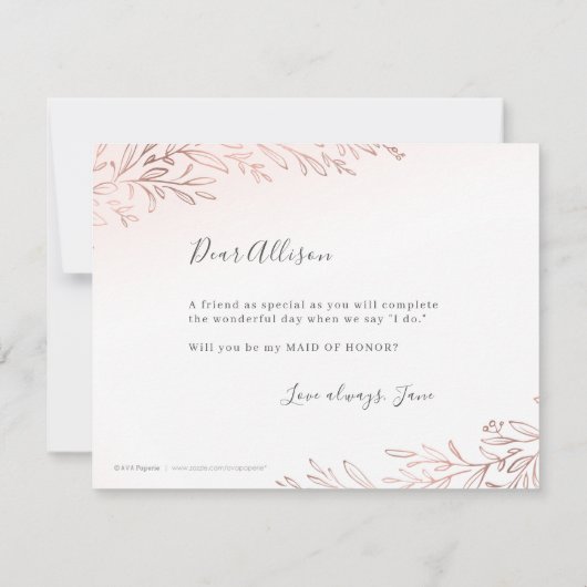 Bent u mijn eerwaarde roos goud botanisch? kaart (Achterkant)