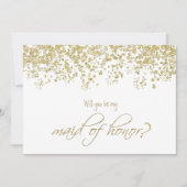 Bent u mijn eerwemiddel? Gold Confetti Kaart (Voorkant)