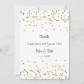 Bent u mijn eerwemiddel? Gold Confetti Kaart (Achterkant)