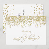 Bent u mijn eerwemiddel? Gold Confetti Kaart (Voorkant / Achterkant)