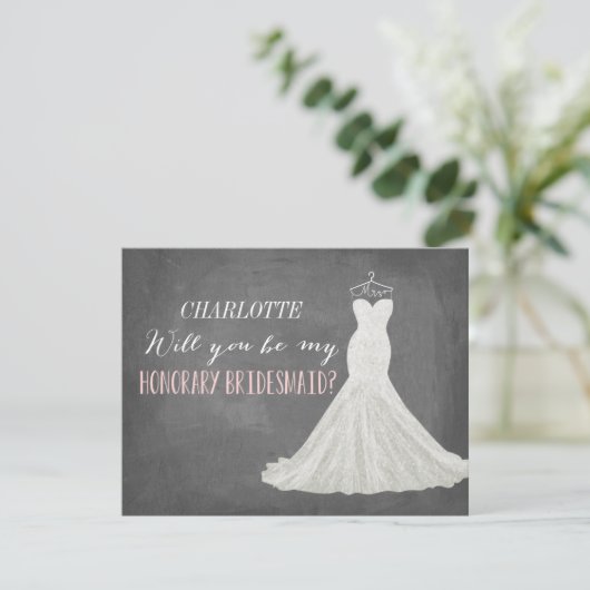 Bent u mijn geachte Bridesmaid? | Bridesmaid Kaart (Staand voorkant)