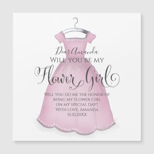 Bent u mijn gepersonaliseerde Bloemenmeisje-voorst (Voorkant)