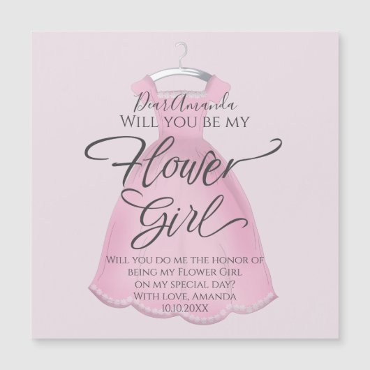 Bent u mijn gepersonaliseerde Bloemenmeisje-voorst (Voorkant)