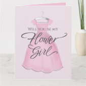 Bent u mijn gepersonaliseerde Bloemenmeisje-voorst Kaart (Voorkant)