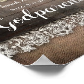 Bent u mijn Godouders - Rustic Photo Gift? Poster (Hoek)
