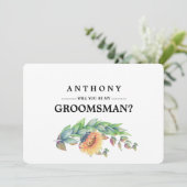 Bent u mijn Groomsman? Aangepaste uitnodigingen (Staand voorkant)