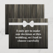 Bent u mijn Groomsman? Achtergrond van hout Kaart (Voorkant / Achterkant)