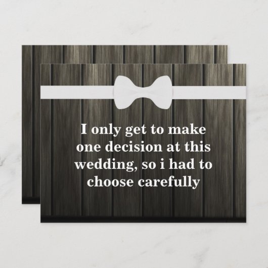 Bent u mijn Groomsman? Achtergrond van hout Kaart (Voorkant / Achterkant)