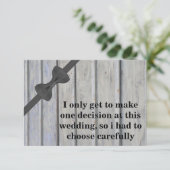 Bent u mijn Groomsman? Achtergrond van hout Kaart (Staand voorkant)