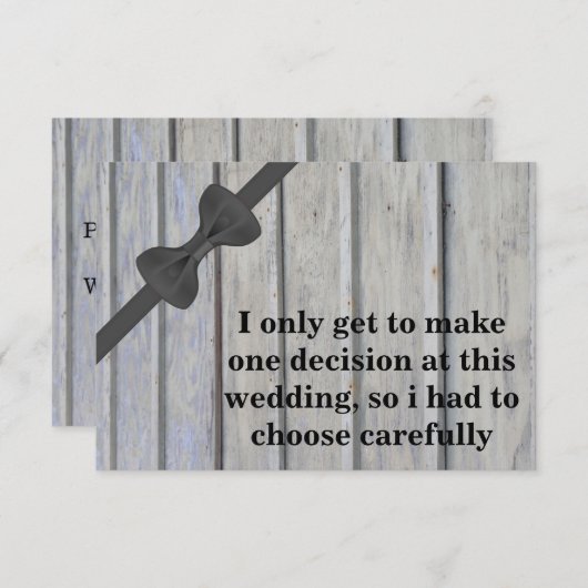 Bent u mijn Groomsman? Achtergrond van hout Kaart (Voorkant / Achterkant)