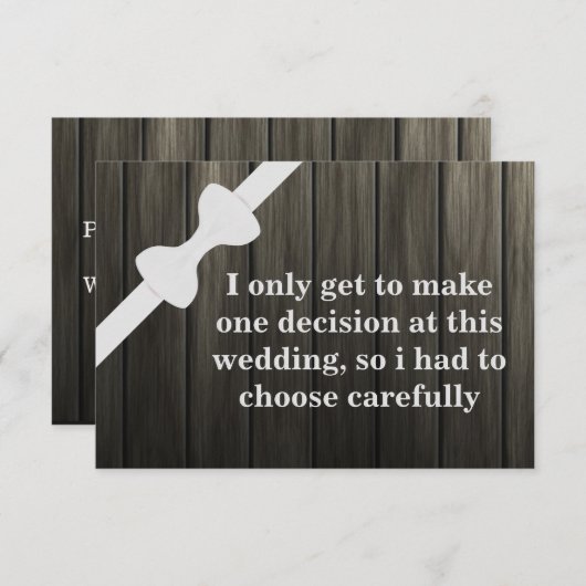 Bent u mijn Groomsman? Achtergrond van hout Kaart (Voorkant / Achterkant)