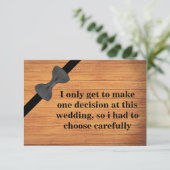 Bent u mijn Groomsman? Achtergrond van hout Kaart (Staand voorkant)