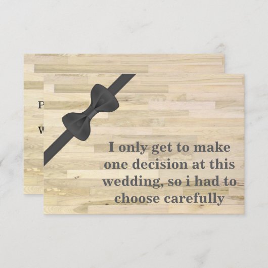 Bent u mijn Groomsman? Achtergrond van hout Kaart (Voorkant / Achterkant)