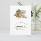 Bent u mijn Groomsman? Barn Wood Rustic Kaart (Staand voorkant)