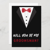 Bent u mijn Groomsman? Bedankkaart (Voorkant / Achterkant)