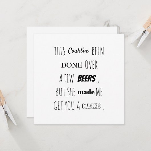 Bent u mijn Groomsman Best Man Flat Card? Kaart (Voorkant / Achterkant in situ)