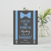 Bent u mijn Groomsman - Blauwe Stropdassen races? Kaart (Staand voorkant)