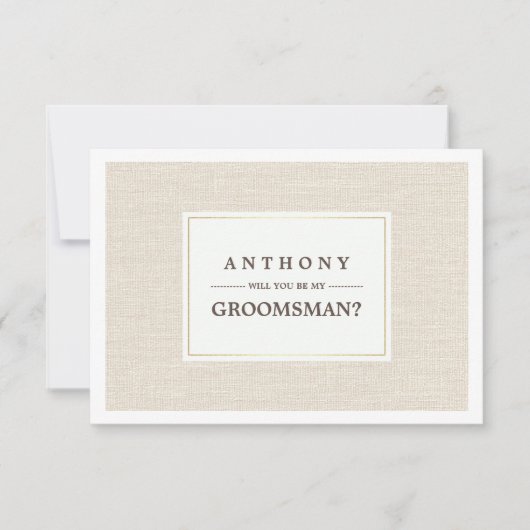 Bent u mijn Groomsman? Brekstructuur Kaart (Voorkant)