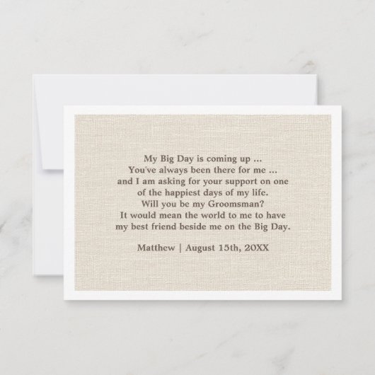 Bent u mijn Groomsman? Brekstructuur Kaart (Achterkant)