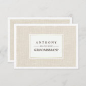 Bent u mijn Groomsman? Brekstructuur Kaart (Voorkant / Achterkant)