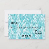 Bent u mijn Groomsman? Burlap-achtergrond Kaart (Achterkant)