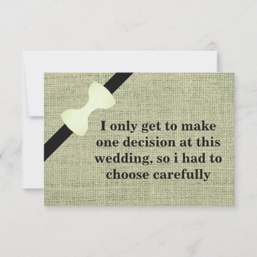 Bent u mijn Groomsman? Burlap-achtergrond Kaart (Voorkant)