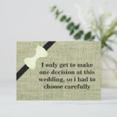 Bent u mijn Groomsman? Burlap-achtergrond Kaart (Staand voorkant)