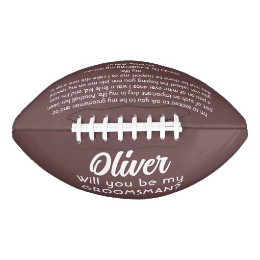 Bent u mijn Groomsman Custom Name and Text? American Football (Voorkant)
