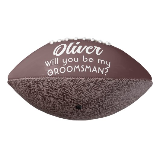 Bent u mijn Groomsman Custom Name and Text? American Football (Gedraaid 270)
