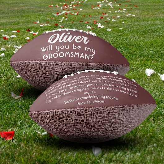 Bent u mijn Groomsman Custom Name and Text? American Football