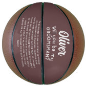 Bent u mijn Groomsman Custom Name and Text? Basketbal (Verticaal)