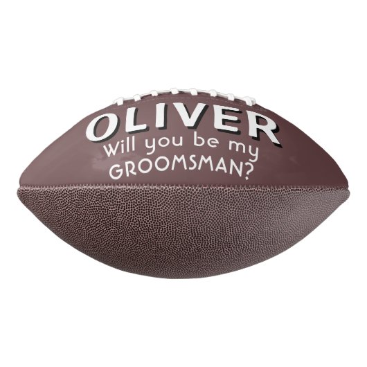 Bent u mijn Groomsman Custom Name Football? American Football (Gedraaid 270)