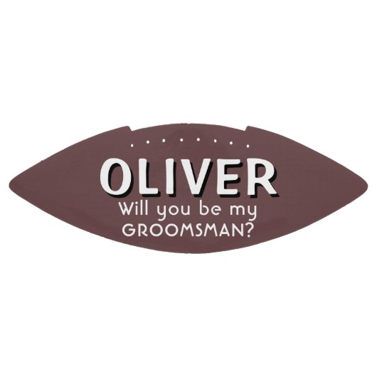 Bent u mijn Groomsman Custom Name Football? American Football (Paneel)