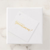 Bent u mijn Groomsman? Elegant Gold Foil Bedankjes Labels (Met doos)