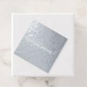 Bent u mijn Groomsman? Elegant Silver Foil Bedankjes Labels (Met doos)