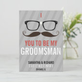 Bent u mijn Groomsman Geek Glasses? Kaart (Staand voorkant)