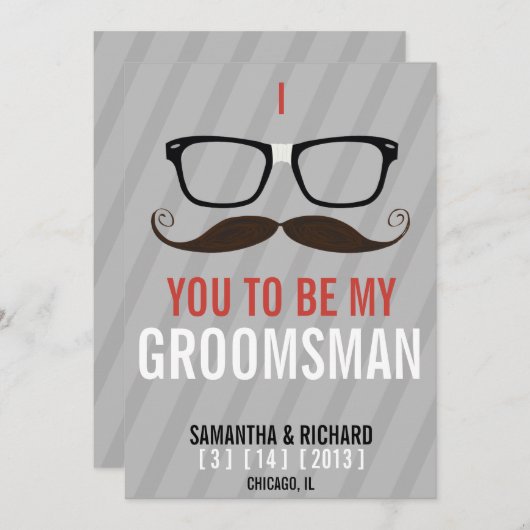 Bent u mijn Groomsman Geek Glasses? Kaart (Voorkant / Achterkant)