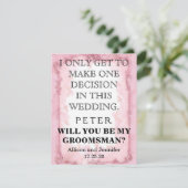 Bent u mijn Groomsman? Gepersonaliseerd Kaart (Staand voorkant)