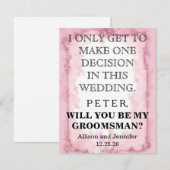 Bent u mijn Groomsman? Gepersonaliseerd Kaart (Voorkant / Achterkant)