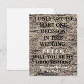 Bent u mijn Groomsman? Gepersonaliseerd Kaart (Voorkant / Achterkant)
